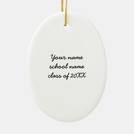 Klasse der Graduation Cap Custom Ornaments 2012 Keramik Ornament (Hinten)