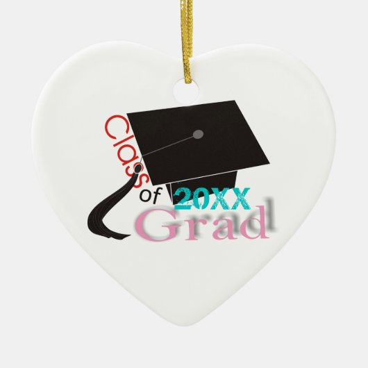 Klasse der Graduation Cap Custom Ornaments 2012 Keramikornament (Vorne)