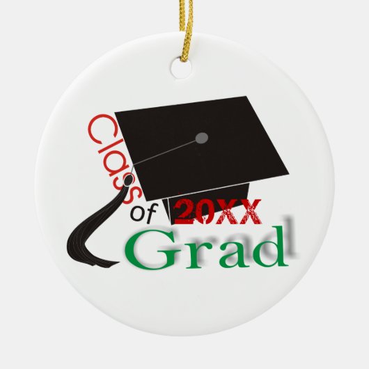 Klasse der Graduation Cap Custom Ornaments 2012 Keramikornament (Vorne)