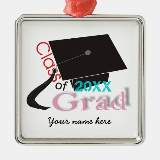 Klasse der Graduation Cap Custom Ornaments 2012 Ornament Aus Metall (Vorne)