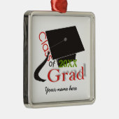 Klasse der Graduation Cap Custom Ornaments 2012 Silbernes Ornament (Rechts)