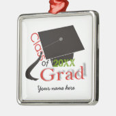 Klasse der Graduation Cap Custom Ornaments 2012 Silbernes Ornament (Links)