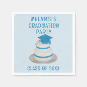 Klasse der Graduation Party Blue Napkins Serviette (Vorderseite)