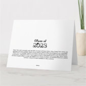 Klasse der Graduationskappe für Schriftart 2023 Karte (Rückseite)