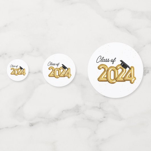 Klasse der Graduationspartei Confetti 2024 Konfetti (Rückseiten)