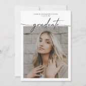 Klasse der Graduationspartei für klassisches Foto  Einladung (Vorderseite)