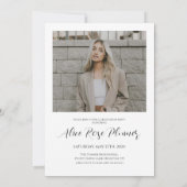 Klasse der Graduationspartei für klassisches Foto  Einladung (Rückseite)