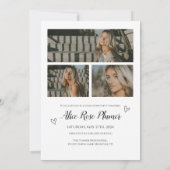 Klasse der Graduationspartei für klassisches Foto  Einladung (Rückseite)