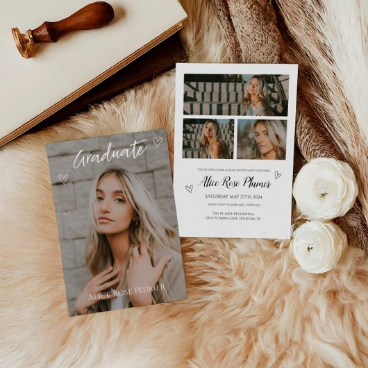 Klasse der Graduationspartei für klassisches Foto  Einladung