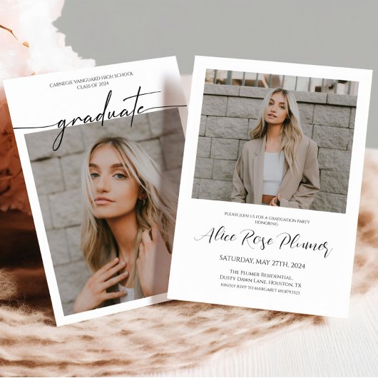 Klasse der Graduationspartei für klassisches Foto  Einladung