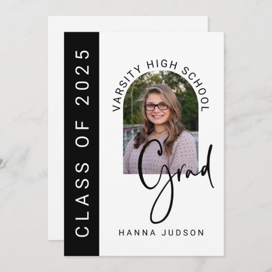 Klasse der Graduationspartei Grad Foto 2025 Ankündigung (Vorne/Hinten)