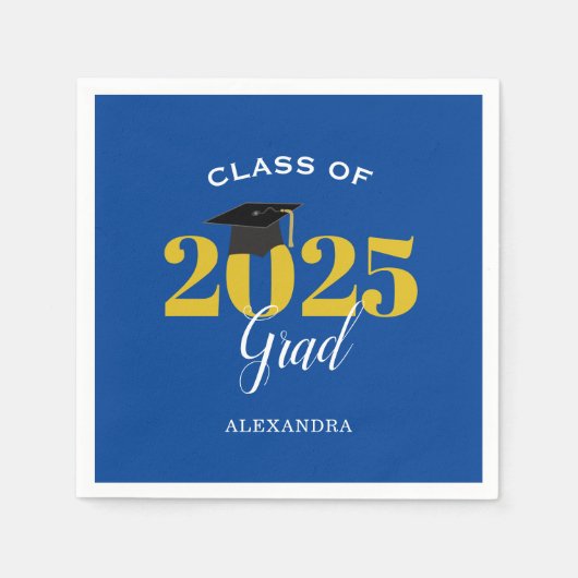 Klasse der "Grand Simple Blue and Gold Paper Plat" Serviette (Vorderseite)