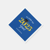 Klasse der "Grand Simple Blue and Gold Paper Plat" Serviette (Ecke)