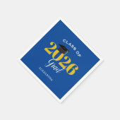 Klasse der "Grand Simple Blue and Gold Paper Plat" Serviette (Ecke)