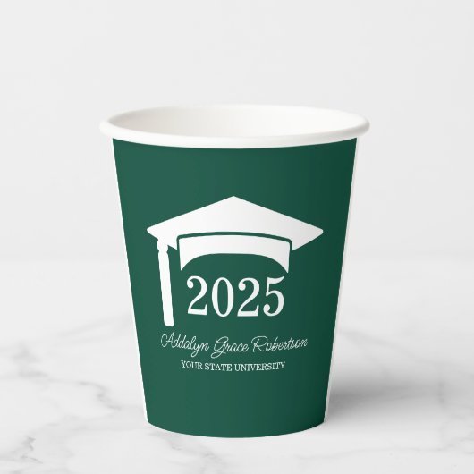 Klasse der grünen Uni der Universität Cap 2025 Pappbecher (Vorderseite)