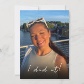 Klasse der "I do it" Foto Graduate Invitation Einladung (Rückseite)