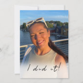 Klasse der "I do it" Foto Graduate Invitation Einladung (Rückseite)