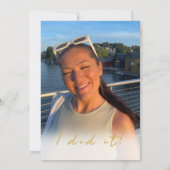 Klasse der "I do it" Foto Graduate Invitation Einladung (Rückseite)