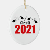Klasse der Karten und Diplome 2021 (rot) Keramik Ornament (Rechts)