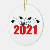 Klasse der Karten und Diplome 2021 (rot) Keramik Ornament (Links)