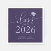Klasse der Lila Absolventen 2025 Serviette (Vorderseite)