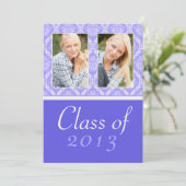 Klasse der Lila Damaskus-Abschluss-Einladung 2013 Einladung (Stehend Vorderseite)