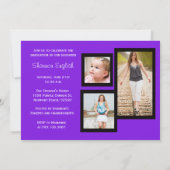 Klasse der Lila Damaskus-Abschluss-Einladung 2013 Einladung (Rückseite)