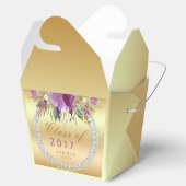 Klasse der Lila Glitzer-Blume 2017 Diamonds Gold Geschenkschachtel (Geöffnet)