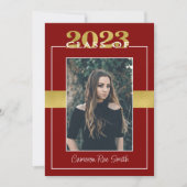 Klasse der Maroon & Gold Graduation Party 2023 Einladung (Vorderseite)