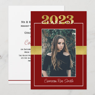 Klasse der Maroon & Gold Graduation Party 2023 Einladung