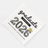 Klasse der muffigen Black Sketch Graduation Party Serviette (Ecke)