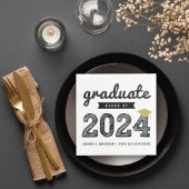 Klasse der muffigen Black Sketch Graduation Party  Serviette