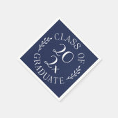 Klasse der Navy mit Chic Typografy als Graduate 20 Serviette (Ecke)