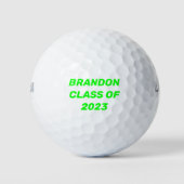 Klasse der Neon Green Text Abschluss-Uni 2023 Golfball (Vorderseite)