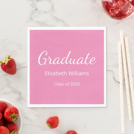 Klasse der Niedlichen rosa Graduationspartei 2025 Serviette (Beispiel)