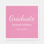Klasse der Niedlichen rosa Graduationspartei 2025 Serviette (Vorderseite)
