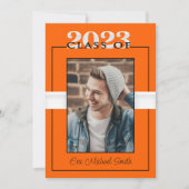 Klasse der Orange & Black Graduation Party 2023 Einladung (Vorderseite)