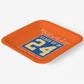 Klasse der Orange Blue & Gold Graduation Party 202 Pappteller (Gewinkelt)