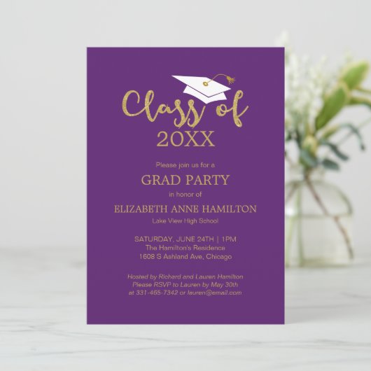 Klasse der Party Einladungen der Oberstufe 2024 (Stehend Vorderseite)