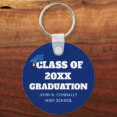 Klasse der Personalisiert School Abschluss Blue 20 Schlüsselanhänger (Vorderseite)