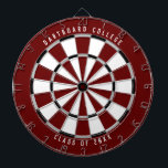 Klasse der personalisierten Uni von 20XX | Dunkelr Dartscheibe<br><div class="desc">Passen Sie das mit Ihrem eigenen Text und Ihren eigenen Farben an! Beispiel zeigt den oberen Text "Dartboard Uni" und den unteren Text "Class of 20XX" mit dunkelrot, grau, schwarz und weiß. Dies ist ein großartiges Geschenk für Schüler der Uni oder ein Abschluss Geschenk für einen neuen Absolvent! Wenn Sie...</div>
