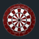 Klasse der personalisierten Uni von 20XX | Dunkelr Dartscheibe<br><div class="desc">Passen Sie das mit Ihrem eigenen Text und Ihren eigenen Farben an! Beispiel zeigt den oberen Text "Dartboard Uni" und den unteren Text "Class of 20XX" mit dunkelrot, grau, schwarz und weiß. Dies ist ein großartiges Geschenk für Schüler der Uni oder ein Abschluss Geschenk für einen neuen Absolvent! Wenn Sie...</div>
