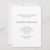 Klasse der Pink Typografy Graduation Party 2024 Einladung (Rückseite)