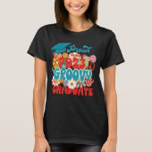Klasse der Proud Graduate Retro Floral Groovy 2023 T-Shirt (Vorderseite)
