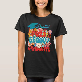 Klasse der Proud Graduate Retro Floral Groovy 2023 T-Shirt