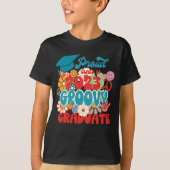 Klasse der Proud Graduate Retro Floral Groovy 2023 T-Shirt (Vorderseite)