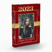 Klasse der Red and Gold Abschluss Keepake 2023 Fotoblock (Links)