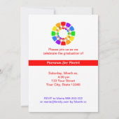 Klasse der ... Regenbogen-Blume Einladung (Rückseite)