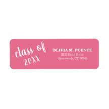 Klasse der rosa Abschluss-Rücksendeadresse