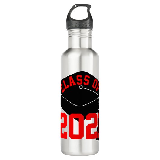 Klasse der roten Grad-Kappe 2024 Edelstahlflasche (Vorderseite)